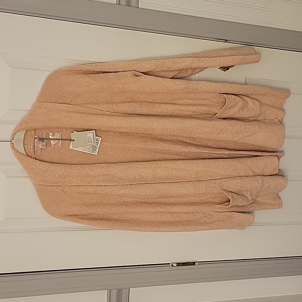 Barefoot Dreams Saddle Sleeve Cardigan in Rose Water